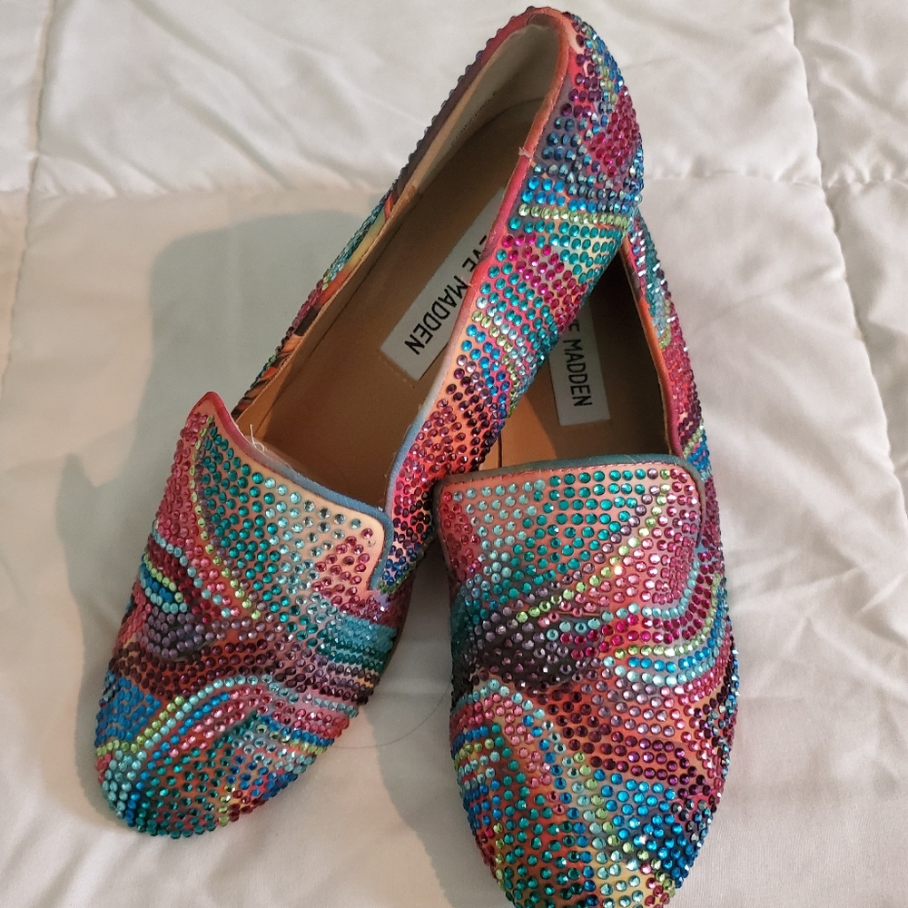 Steve Madden Conncord Cus Rhinestone Loafers